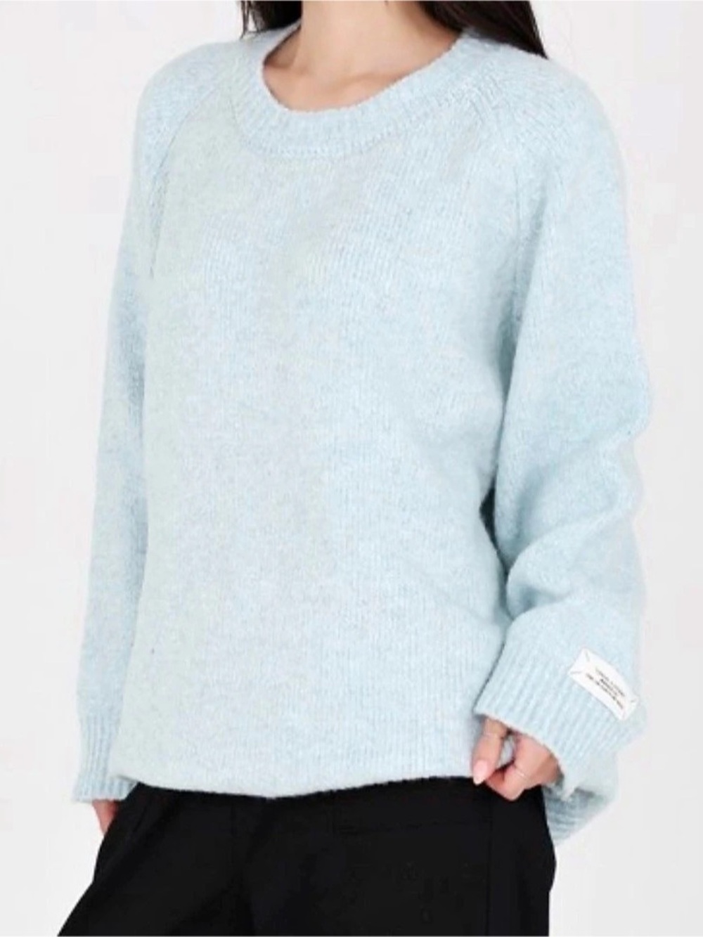 Crew Neck Sweater in Blue Like New